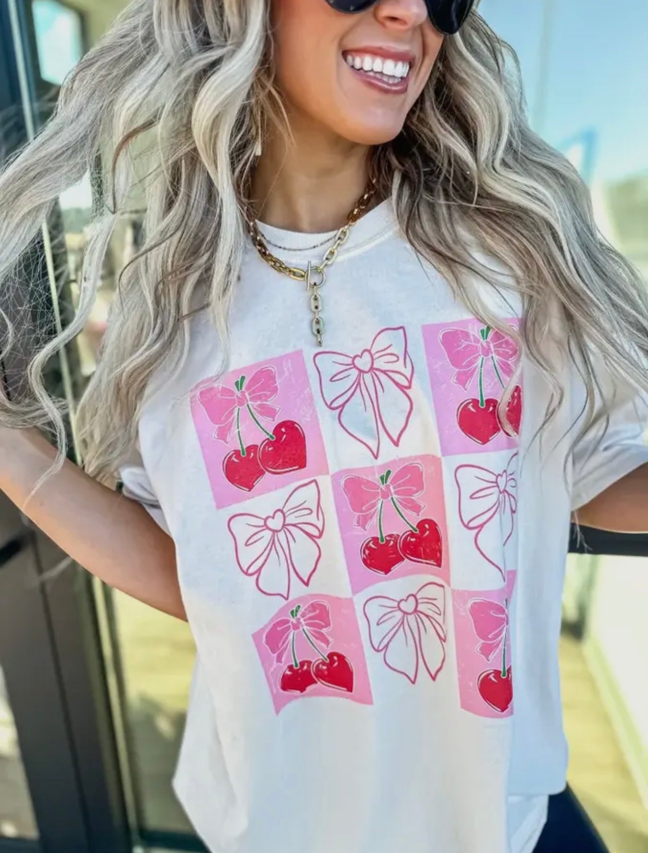 Cherry Bow Tee