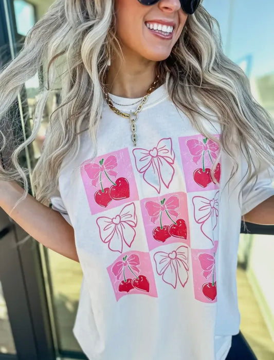 Cherry Bow Tee