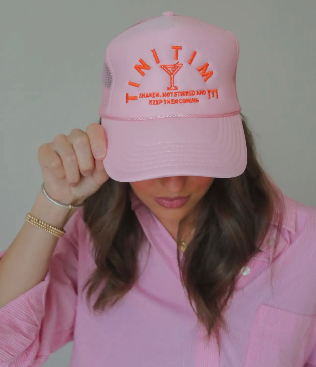 Pink Tini Time Trucker Hat
