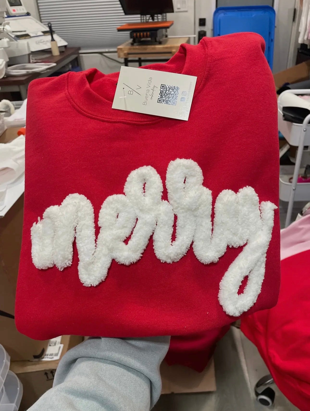 Red Merry Sweatshirt