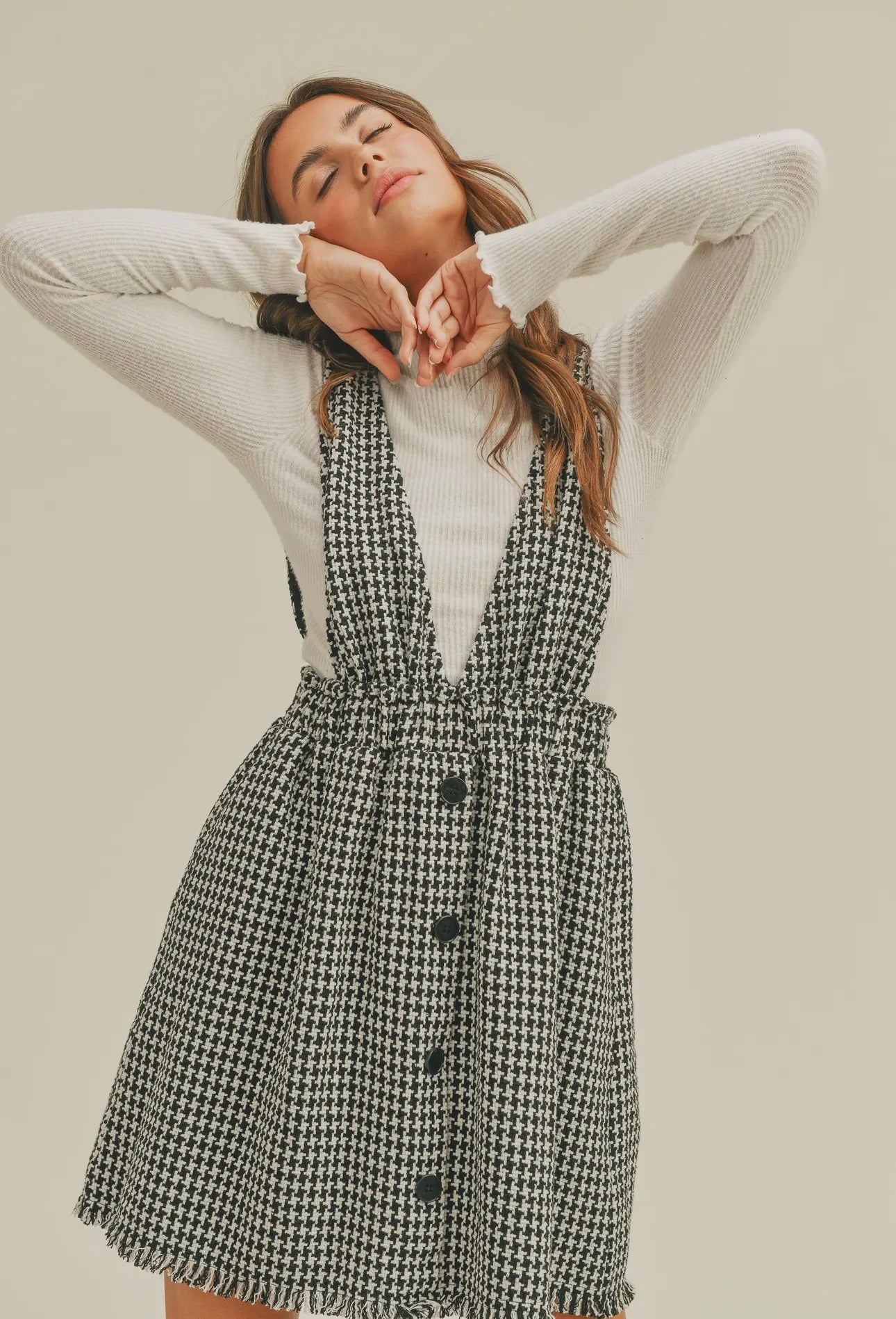 Black/White Tweed Dress