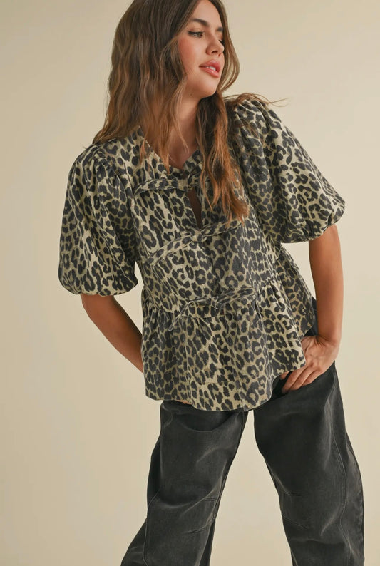 Leopard Print Blouse