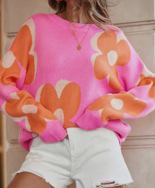 Flower Pattern Sweater