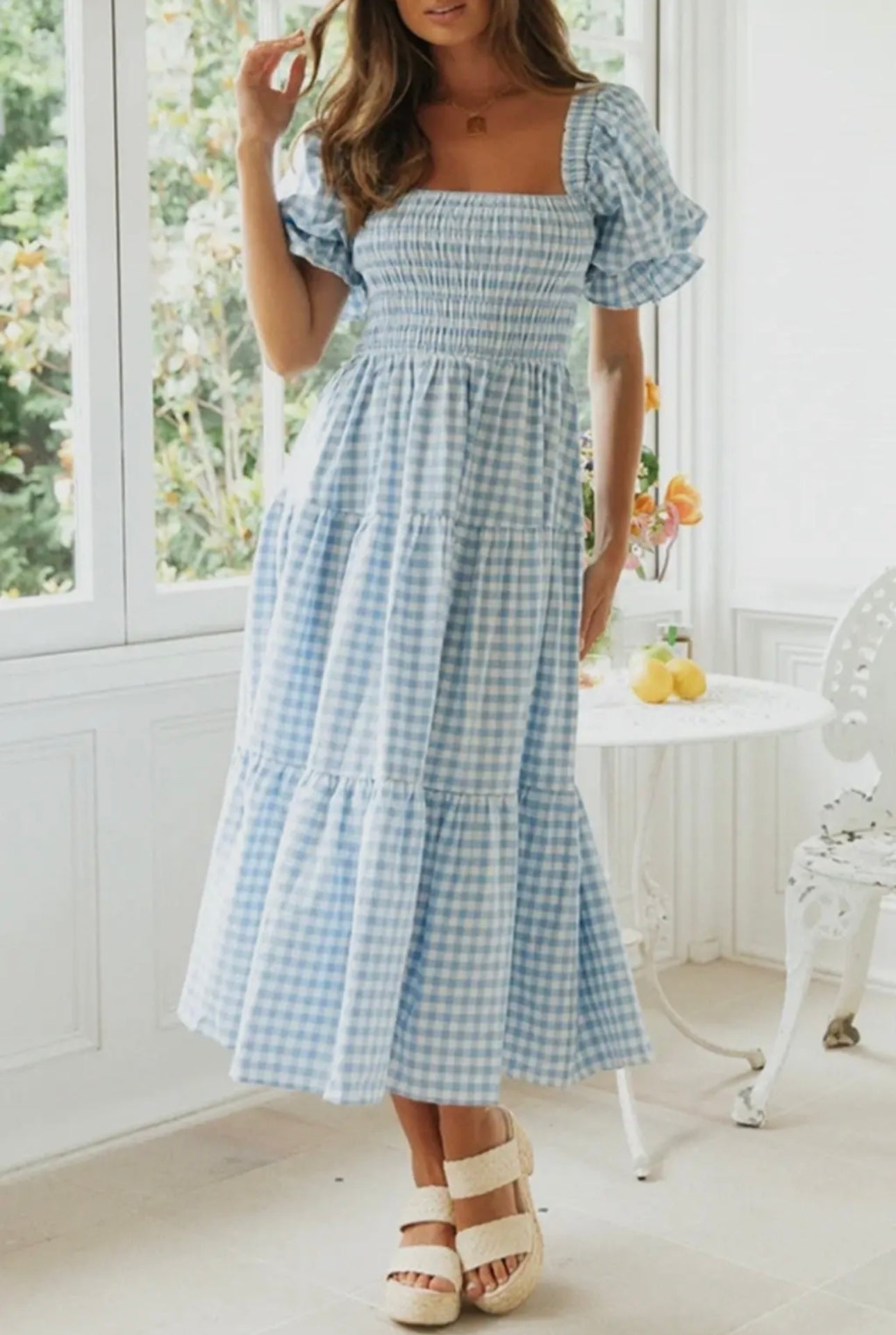 Pink/Blue Gingham Dress