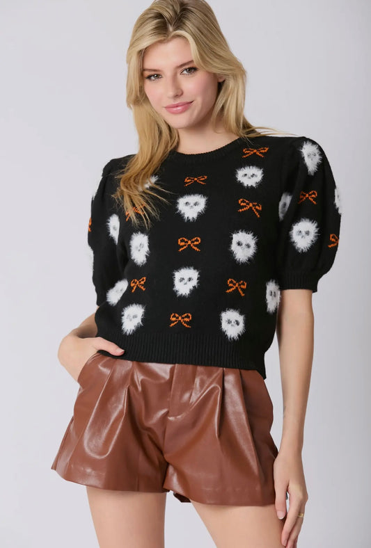 Coquette Skull Sweater