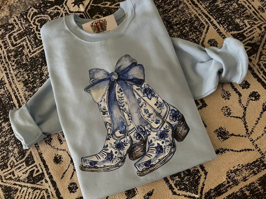 Coquette Boots Sweatshirt