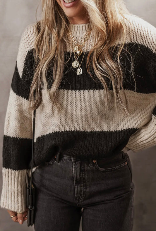 Black Striped Sweater